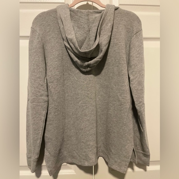 Michael Kors Gray Pullover Hoodie with Lace Up Closure Size Small - Picture 2 of 4